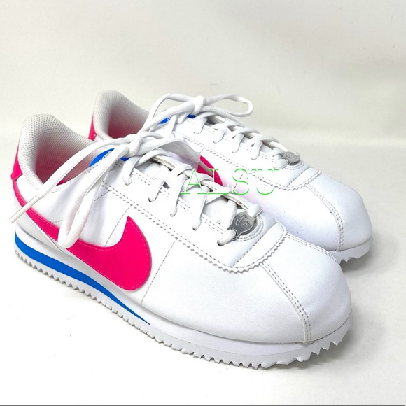 Nike Shoes - Nike Cortez Basic SL GS Leather White Pink Women’s